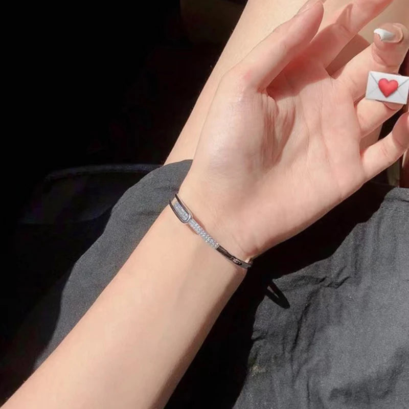 צמיד  משובץ כפול