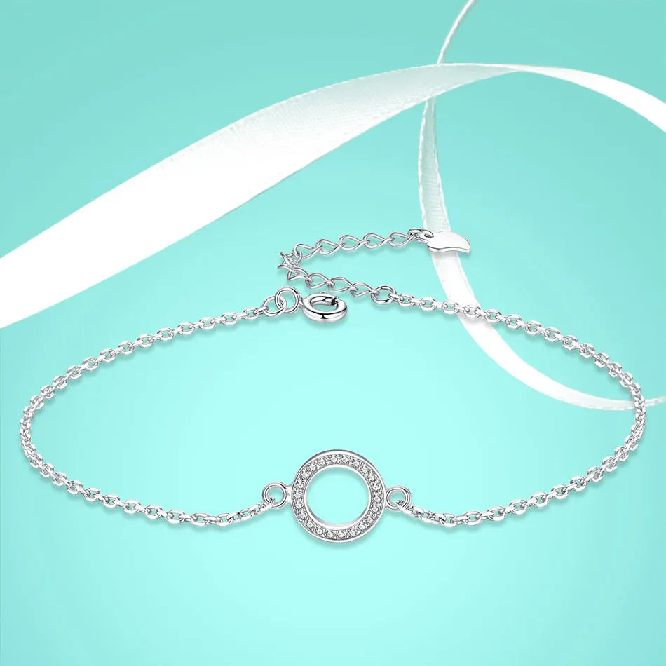 צמיד בשילוב עיגול משובץ