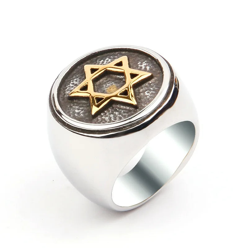 טבעת מגן דוד עבה